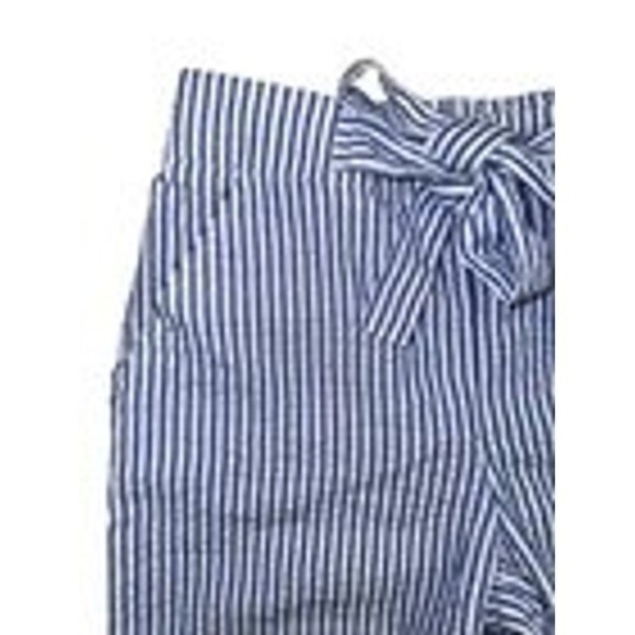 Striped Tie Waist Shorts - Casual Summer High Waist - Women's Size Small - Picture 2 of 6